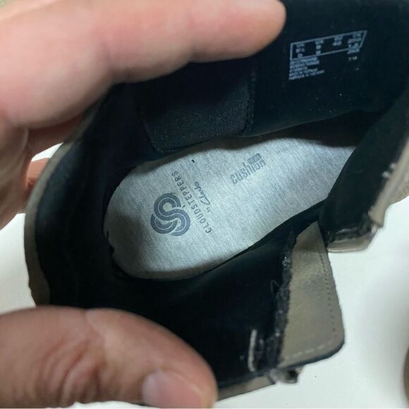 CLARKS CloudSteppers Sillian Ankle tan round toe flat zip up comfort boots 9 - Picture 12 of 13